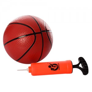 Баскетбольное кольцо M 3372, 25 см, металл, сетка, мяч, насос