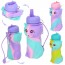 Спортивна пляшка BabyToys MS 4954 з карабіном, силікон