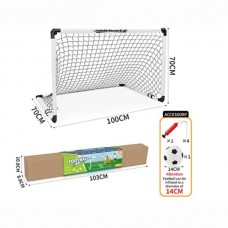 Футбольные ворота LT-100B 100-70-в70см, сложенные, сетка, мяч, насос, в коробке, 103-11-9см