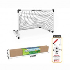 Футбольные ворота LT-120B 120-80-в80см, сложенные, сетка, мяч, насос, в коробке, 123-11-8.5см