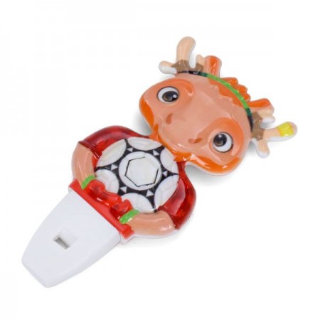 Спортивний свисток BabyToys MS 5053 тварина-футболіст пластик на шнурку