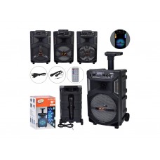 Акустическая колонка, Bluetooth, пульт, микрофон, ручка и колеса, 4 вида (цена за 1шт) JT-830-1-2-833-835