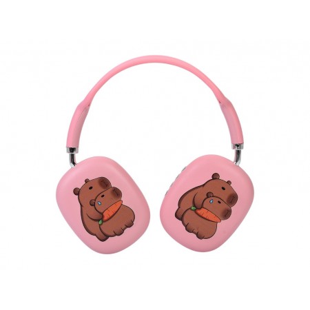 Наушники беспроводные Bluetooth MZ-009, с ушками капибары, аккумулятор, USB-зарядка, 6 цветов