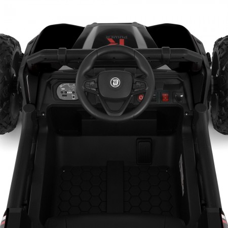 Детский электромобиль Багги Polaris RZR Bambi Racer M 6073EBLR-2 черный, 4 мотора по 35W, EVA, экокожа, MP3, USB, Bluetooth