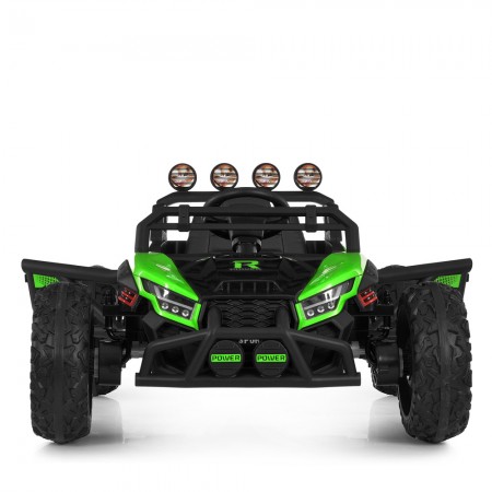 Дитячий електромобіль Багги Polaris RZR Bambi Racer M 6073EBLR-5 зелений, 4 мотори по 35W, EVA, екошкіра, MP3, USB, Bluetooth