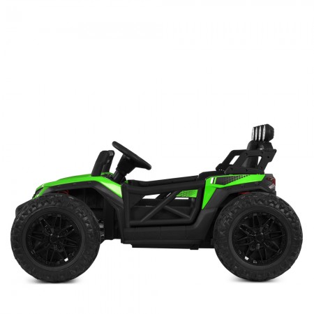 Дитячий електромобіль Багги Polaris RZR Bambi Racer M 6073EBLR-5 зелений, 4 мотори по 35W, EVA, екошкіра, MP3, USB, Bluetooth