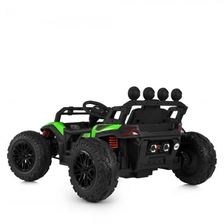 Дитячий електромобіль Багги Polaris RZR Bambi Racer M 6073EBLR-5 зелений, 4 мотори по 35W, EVA, екошкіра, MP3, USB, Bluetooth