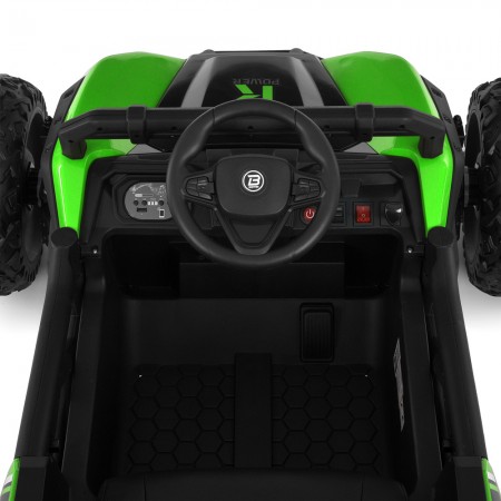 Дитячий електромобіль Багги Polaris RZR Bambi Racer M 6073EBLR-5 зелений, 4 мотори по 35W, EVA, екошкіра, MP3, USB, Bluetooth