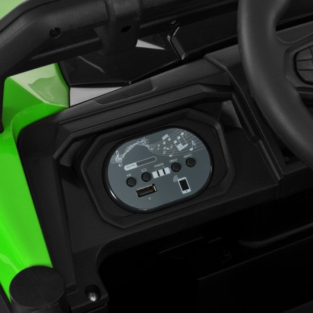 Дитячий електромобіль Багги Polaris RZR Bambi Racer M 6073EBLR-5 зелений, 4 мотори по 35W, EVA, екошкіра, MP3, USB, Bluetooth
