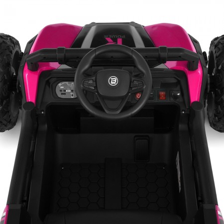 Дитячий електромобіль Багги Polaris RZR Bambi Racer M 6073EBLR-8 рожевий, 4 мотори по 35W, EVA, екошкіра, MP3, USB, Bluetooth