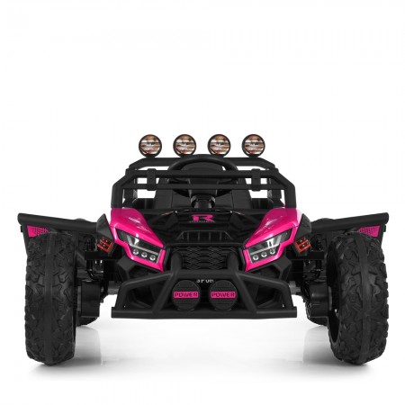 Дитячий електромобіль Багги Polaris RZR Bambi Racer M 6073EBLR-8 рожевий, 4 мотори по 35W, EVA, екошкіра, MP3, USB, Bluetooth