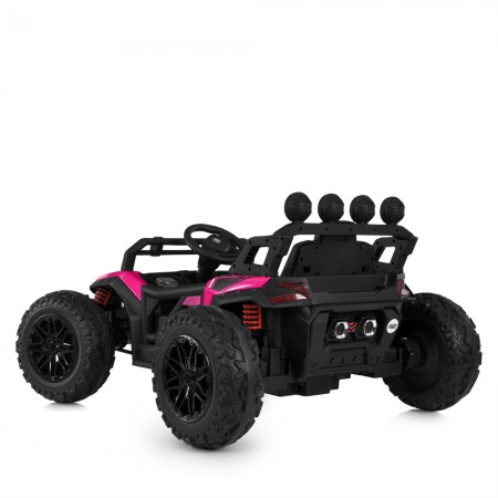 Дитячий електромобіль Багги Polaris RZR Bambi Racer M 6073EBLR-8 рожевий, 4 мотори по 35W, EVA, екошкіра, MP3, USB, Bluetooth