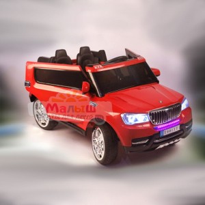 Дитячий електромобіль Джип Bambi M 3107 EBLR-3 BMW, двомісний, червоний