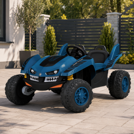 Детский электромобиль багги Dune Racing M 6039EBR-4 двухместный, 4 мотора по 35W, EVA, Bluetooth, MP3, синий