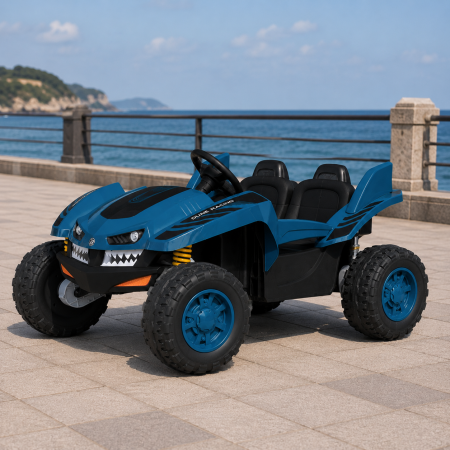 Детский электромобиль багги Dune Racing M 6039EBR-4 двухместный, 4 мотора по 35W, EVA, Bluetooth, MP3, синий Детский электромобиль багги Dune Racing M 6039EBR-4 двухместный, 4 мотора по 35W, EVA, Bluetooth, MP3, синий