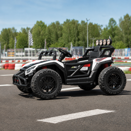 Дитячий електромобіль Багги Polaris RZR Bambi Racer M 6073EBLR-1 білий, 4 мотори по 35W, EVA, екошкіра, MP3, USB, Bluetooth Дитячий електромобіль Багги Polaris RZR Bambi Racer M 6073EBLR-1 білий, 4 мотори по 35W, EVA, екошкіра, MP3, USB, Bluetooth