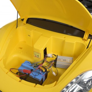 Детский электромобиль Bambi M 4055 AL-6 Porsche Cayman, двухместный, желтый