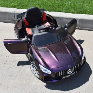 Детский электромобиль Bambi M 4105 EBLRS-9 Mercedes AMG GT, хамелеон пурпурный
