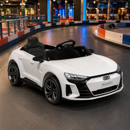 Детский электромобиль Bambi M 4938 EBLR-1 Audi RS e-tron GT белый, 2 мотора по 30W, EVA, экокожа, MP3, USB, TF, Bluetooth