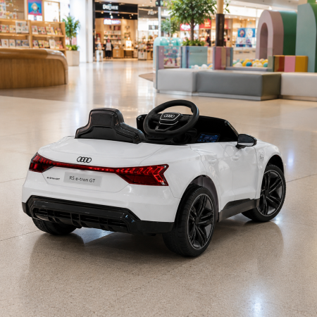 Детский электромобиль Bambi M 4938 EBLR-1 Audi RS e-tron GT белый, 2 мотора по 30W, EVA, экокожа, MP3, USB, TF, Bluetooth