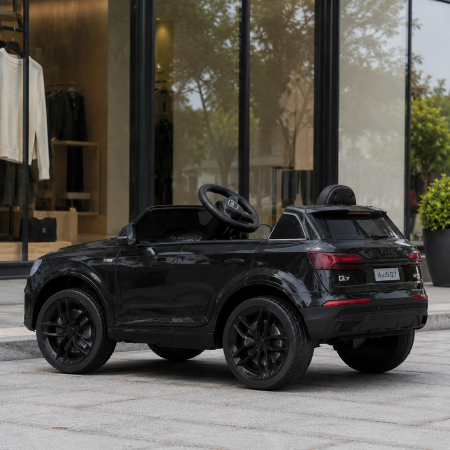 Дитячий електромобіль Джип Audi Q7 M 5796EBLR-2, 2 мотори по 35W, EVA, екошкіра, MP3, USB, Bluetooth, чорний