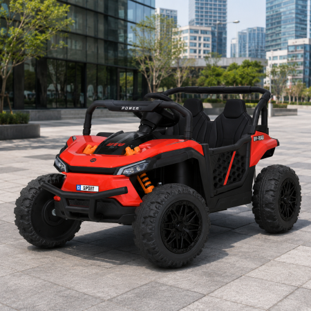 Дитячий електромобіль Джип Баггі Can-Am Maverick Bambi M 5811 EBLR-3 червоний, 2 мотори по 65W, EVA, шкіра, MP3, USB, Bluetooth, TF Дитячий електромобіль Джип Баггі Can-Am Maverick Bambi M 5811 EBLR-3 червоний, 2 мотори по 65W, EVA, шкіра, MP3, USB, Bluetooth, TF