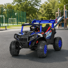 Дитячий електромобіль Джип Багги M 6347EBLRS-4, 4 мотори по 35W, MP3, Bluetooth, EVA, шкіра, синій