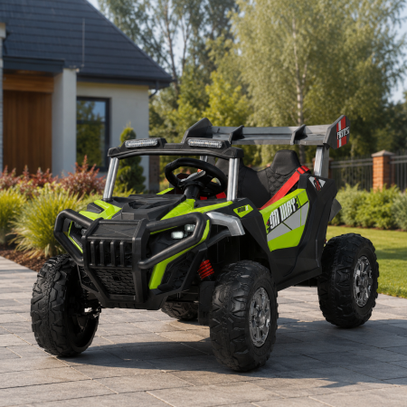 Дитячий електромобіль Джип Багги M 6347EBLRS-5, 4 мотори по 35W, MP3, Bluetooth, EVA, шкіра, зелений Дитячий електромобіль Джип Багги M 6347EBLRS-5, 4 мотори по 35W, MP3, Bluetooth, EVA, шкіра, зелений