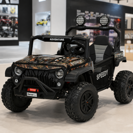 Дитячий електромобіль Джип Багги UTV Speedy Adventure M 6206EBLRS-18 двомісний, 4 мотори по 45W, EVA, шкіра, Bluetooth, MP3, USB, камуфляж