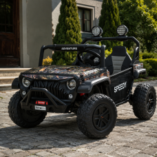 Детский электромобиль Джип Багги UTV Speedy Adventure M 6206EBLRS-18 двухместный, 4 мотора по 45W, EVA, кожа, Bluetooth, MP3, USB, камуфляж