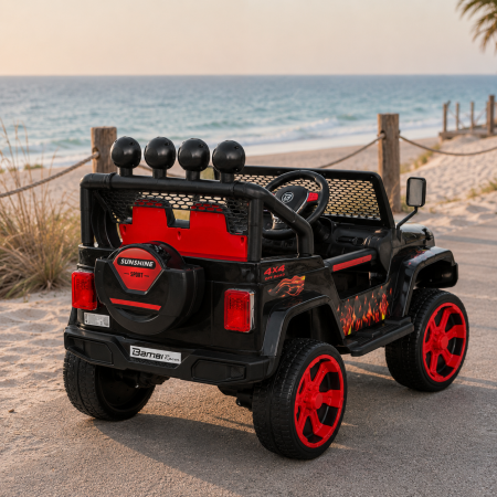 Электромобиль джип Bambi M 3237EBLR-2-3 с пультом, красный Электромобиль джип Bambi M 3237EBLR-2-3 с пультом, красный