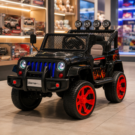 Электромобиль джип Bambi M 3237EBLR-2-3 с пультом, красный Электромобиль джип Bambi M 3237EBLR-2-3 с пультом, красный
