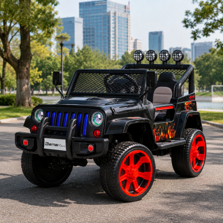 Электромобиль джип Bambi M 3237EBLR-2-3 с пультом, красный Электромобиль джип Bambi M 3237EBLR-2-3 с пультом, красный