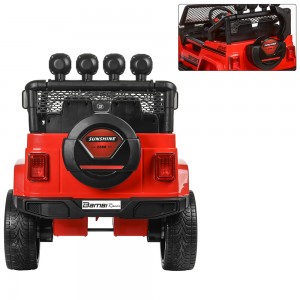 Дитячий електромобіль Джип Bambi M 3237 EBLR-3 Jeep, чорно-червоний