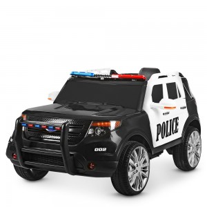 Дитячий електромобіль Джип Bambi M 3259-1 EBLR-1 Police, чорно-білий 