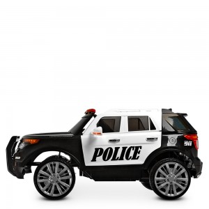Детский электромобиль Джип Bambi M 3259-1 EBLR-1 Police, черно-белый	