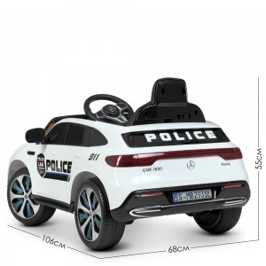 Дитячий електромобіль Джип Bambi M 4519 EBLR-1 Police, білий