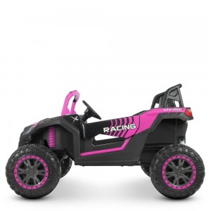 Детский электромобиль Джип Bambi M 4627 EBLR-8 (24V) Багги, двухместный, черно-розовый