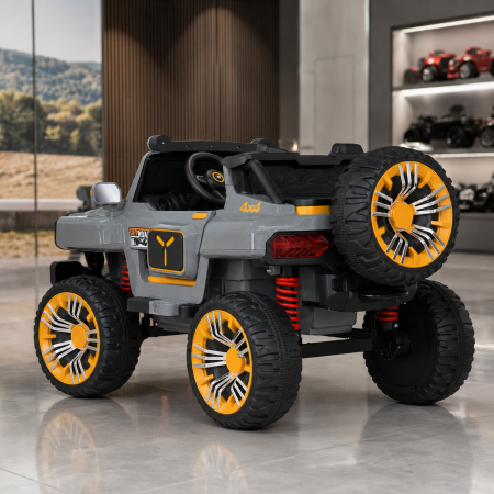 Детский электромобиль Джип Bambi M 5821 EBLR-11 Jeep, 4 мотора по 45W, EVA, кожа, Bluetooth, MP3, серый Детский электромобиль Джип Bambi M 5821 EBLR-11 Jeep, 4 мотора по 45W, EVA, кожа, Bluetooth, MP3, серый