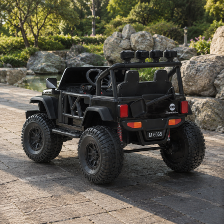 Детский электромобиль Джип Jeep Wrangler Bambi M 6065EBLR-2 двухместный, 2 мотора по 45W, EVA, кожа, Bluetooth, свет, черный Детский электромобиль Джип Jeep Wrangler Bambi M 6065EBLR-2 двухместный, 2 мотора по 45W, EVA, кожа, Bluetooth, свет, черный