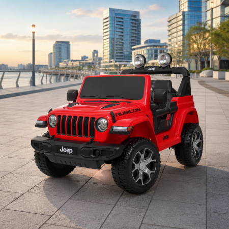 Детский электромобиль Jeep Wrangler Rubicon Bambi красный 4 мотора 35W