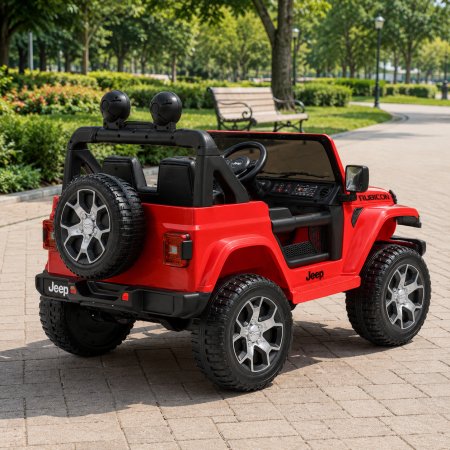 Детский электромобиль Jeep Wrangler Rubicon Bambi красный 4 мотора 35W