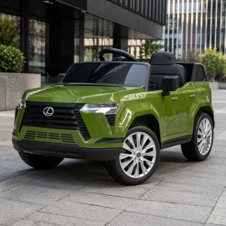 Дитячий електромобіль Джип Lexus GX 550 M 6301EBLR-5 зелений, 2 мотори по 35W, EVA, шкіра, Bluetooth, USB