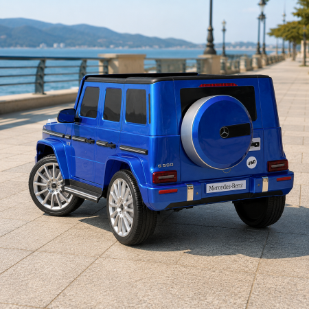 Детский электромобиль Джип Mercedes-Benz G-Class G500 Гелендваген Bambi M 5028 EBLRS-4 крашеный синий, 4 мотора по 25W, EVA, кожа, MP3, USB Детский электромобиль Джип Mercedes-Benz G-Class G500 Гелендваген Bambi M 5028 EBLRS-4 крашеный синий, 4 мотора по 25W, EVA, кожа, MP3, USB