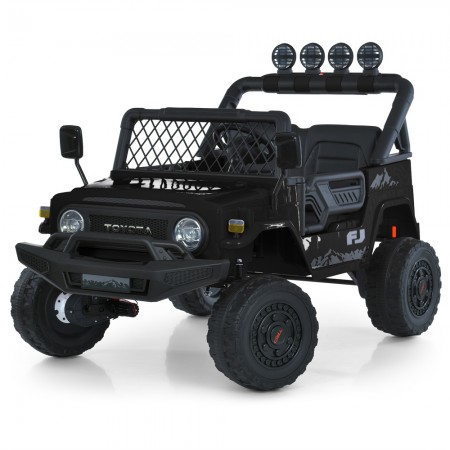 Дитячий електромобіль Джип Toyota FJ Cruiser 2566AEBLR-2 двомісний, 4 мотори по 35W, EVA, шкіра, MP3, USB, Bluetooth, чорний