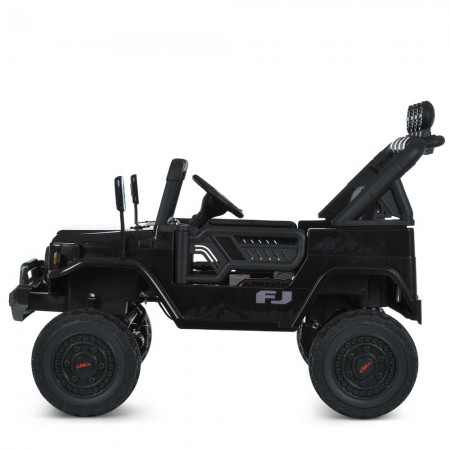 Дитячий електромобіль Джип Toyota FJ Cruiser 2566AEBLR-2 двомісний, 4 мотори по 35W, EVA, шкіра, MP3, USB, Bluetooth, чорний