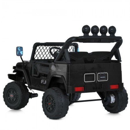 Дитячий електромобіль Джип Toyota FJ Cruiser 2566AEBLR-2 двомісний, 4 мотори по 35W, EVA, шкіра, MP3, USB, Bluetooth, чорний