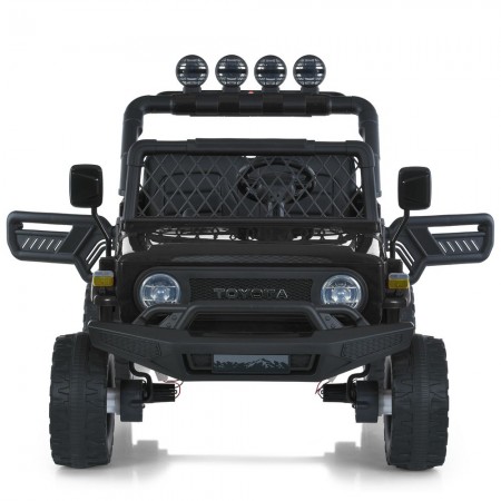 Дитячий електромобіль Джип Toyota FJ Cruiser 2566AEBLR-2 двомісний, 4 мотори по 35W, EVA, шкіра, MP3, USB, Bluetooth, чорний