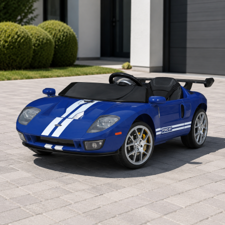 Детский электромобиль Ford GT M 6107EBLR-4 синий, 4 мотора по 90W, Bluetooth, кожа Детский электромобиль Ford GT M 6107EBLR-4 синий, 4 мотора по 90W, Bluetooth, кожа