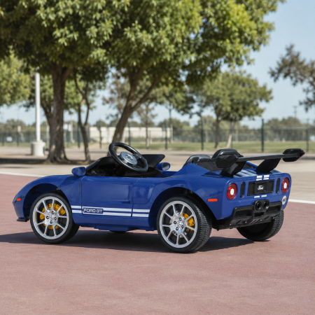 Детский электромобиль Ford GT M 6107EBLR-4 синий, 4 мотора по 90W, Bluetooth, кожа Детский электромобиль Ford GT M 6107EBLR-4 синий, 4 мотора по 90W, Bluetooth, кожа